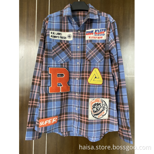 Oversize Newly 100% Cotton Men's Plaid Shirt